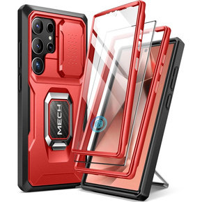 Чохол для Samsung Galaxy S24 Ultra, серія Tongate MECH з підставкою, червоний