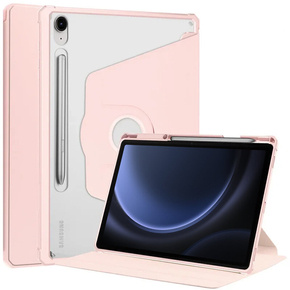 Чохол для Samsung Galaxy Tab S9 FE, з місцем для стилуса, що обертається на 360°, рожевий
