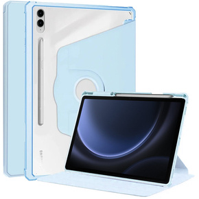 Чохол для Samsung Galaxy Tab S9 FE+ Plus, з місцем для стилуса, що обертається на 360°, світло-блакитний