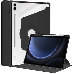 Чохол для Samsung Galaxy Tab S9 FE+ Plus, з місцем для стилуса, що обертається на 360°, чорний
