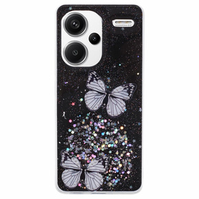 Чохол для Xiaomi Redmi Note 13 Pro+, Glitter Butterfly, чорний