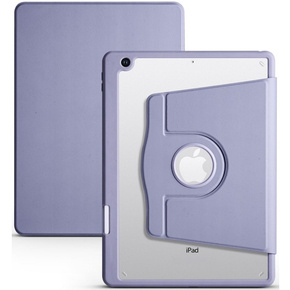 Чохол для iPad 10.2 2021 / 2020 / 2019, з місцем для стилуса, що обертається на 360°, фіолетовий