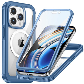 Чохол для iPhone 15 Pro Max, броньований Full Protect 360° для MagSafe, скло для екрану, м'яти