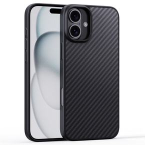 Чохол для iPhone 16 Plus, Aramid Fiber Cover, чорний