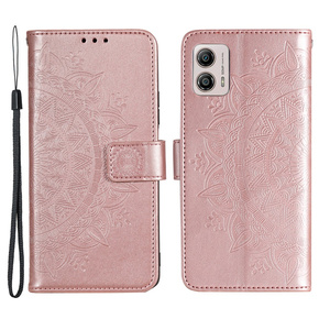 Чохол-книжка для Motorola Moto G53 5G, Mandala Flower, рожевий rose gold