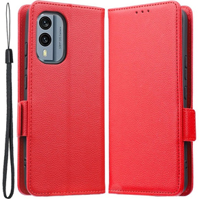 Чохол-книжка для Nokia X30 5G, Wallet Litchi Magnet Case, червоний