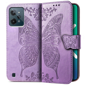 Чохол-книжка для Realme C31, Butterfly, світло-фіолетовий