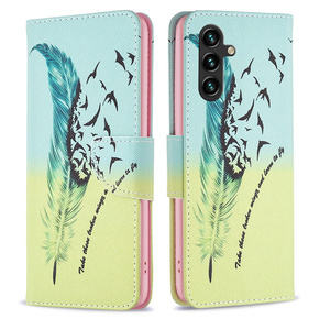 Чохол-книжка для Samsung Galaxy A35 5G, Wallet, Feather м'яти / жовтий