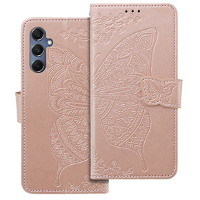 Чохол-книжка для Samsung Galaxy M34 5G, Butterfly, рожевий rose gold