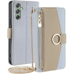 Чохол-книжка для Samsung Galaxy M34 5G, Wallet Zipper Pocket, з дзеркалом, м'яти