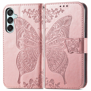 Чохол-книжка для Samsung Galaxy M35, Butterfly, рожевий rose gold