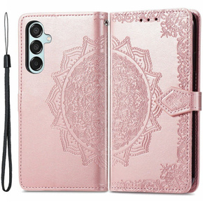 Чохол-книжка для Samsung Galaxy M35, Mandala, рожевий rose gold