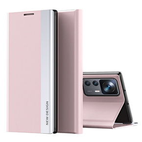 Чохол-книжка для Xiaomi 12T / 12T Pro, Side Magnetic, рожевий