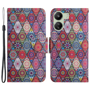 Чохол-книжка для Xiaomi Redmi 13C / Poco C65, Wallet, Kaleidoscope, різнокольоровий