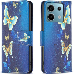 Чохол-книжка для Xiaomi Redmi Note 13 Pro 5G, Wallet, Butterflies м'яти