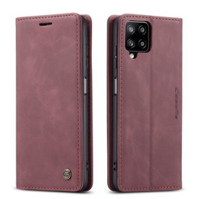 Чохол-сумка для Samsung Galaxy A12 / M12 / A12 2021, Leather Wallet Case, бордовий