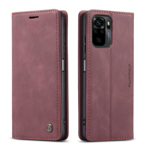 Чохол-сумка для Xiaomi Czerwonemi Note 10 / 10S, Leather Wallet Case, бордовий