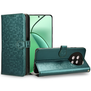 Чохол-фліп для Realme 12, Wallet Rhombus, зелений