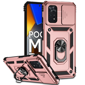 Чохол NOX Camera Slide Xiaomi Poco M4 Pro 4G, CamShield Slide, рожевий rose gold