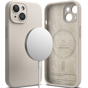 Чохол Ringke для iPhone 15, силіконовий MagSafe, сірий