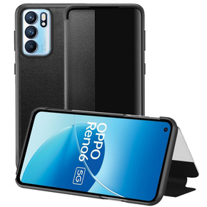 Чохол Side View Leather до Oppo Reno6 5G, Black