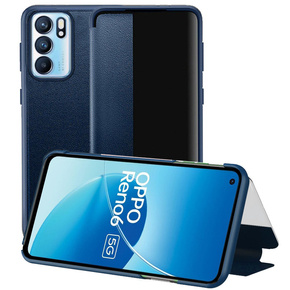 Чохол Side View Leather до Oppo Reno6 5G, Blue