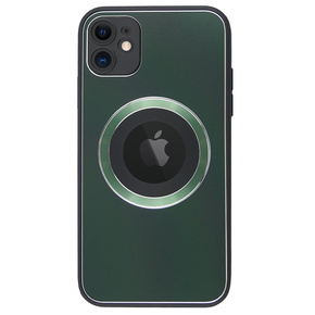 Чoхол до MagSafe до iPhone 12, Hole for Apple Logo, зелений