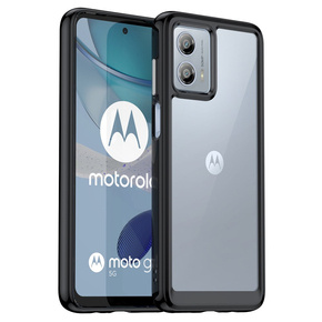 Чoхол до Motorola Moto G53 5G, Fusion Hybrid, прозорий / чорний
