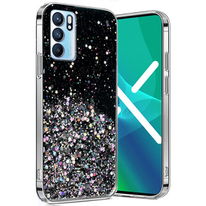 Чoхол до OPPO Reno 6 5G, Glittery, чорний