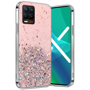 Чoхол до Realme 8 / 8 Pro, Glittery, рожевий