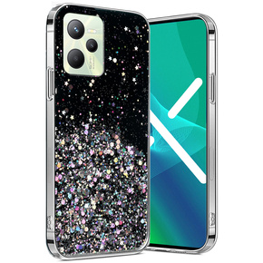 Чoхол до Realme C35, Glittery, чорний