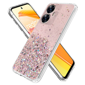 Чoхол до Realme C55, Glittery, рожевий