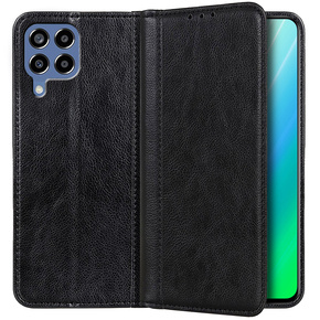 Чoхол до Samsung Galaxy M33 5G, Wallet Litchi Leather, чорний