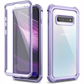 Чoхол до Samsung Galaxy S10 Plus, Dexnor Full Body Rugged, прозорий / фіолетовий