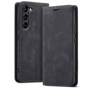 Чoхол до Samsung Galaxy S23, ERBORD Вінтажний гаманець з клапаном, чорний