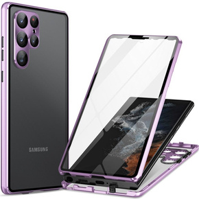 Чoхол до Samsung Galaxy S23 Ultra, Magnetic Dual Glass, фіолетовий