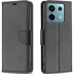 Чoхол до Xiaomi Redmi Note 13 Pro 5G, Wallet Litchi Leather, чорний