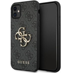Чoхол GUESS до iPhone 11, 4G Big Metal Logo, сірий