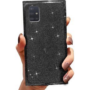 Чoхол Square Glitter до Samsung Galaxy A51 4G, Black