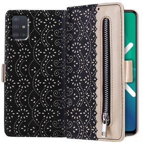 Чoхол Wallet до Samsung Galaxy A51 4G, Zipper Pocket  , Black