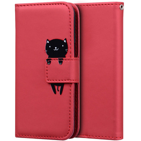 Чoхол Wallet до Samsung Galaxy A53 5G, Cat, Red