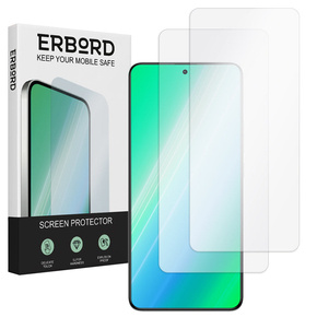 2x Загартоване скло для Xiaomi Redmi Note 12S, ERBORD 9H Hard Glass на екрані