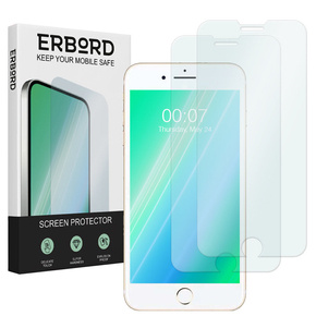 2x Загартоване скло для iPhone 7/8/SE 2020/SE 2022, ERBORD 9H Hard Glass на екрані