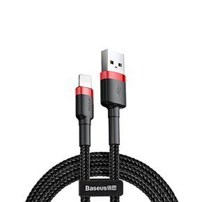 BASEUS Cafule Kaбель Lightning 2.4A 0.5M - Black/Red