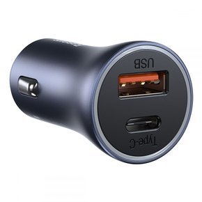 Baseus Автомобільний зарядний пристрій  2-Port USB i USB Type-C PD40W/QC3.0 - Grey