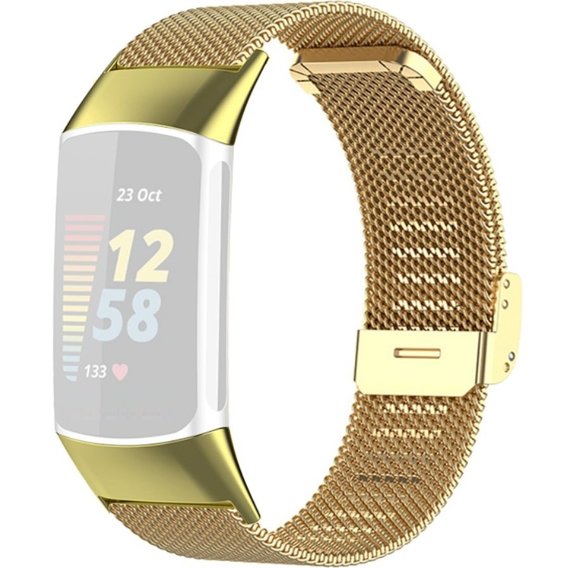 Браслет  MilaneseBand для Fitbit Charge 5 - Gold