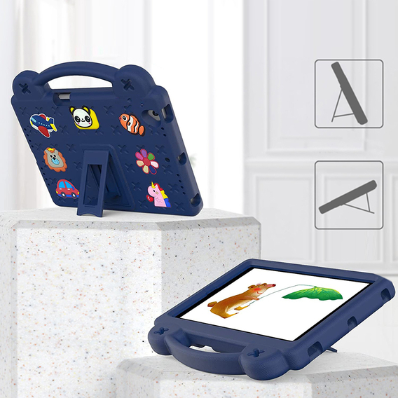 Дитячий чохол для планшета Lenovo Tab M10 X505F X605F / Tab P10-X705F/L / Huawei T5 10.1, Cute Patterns, з підставкою, темно-синій