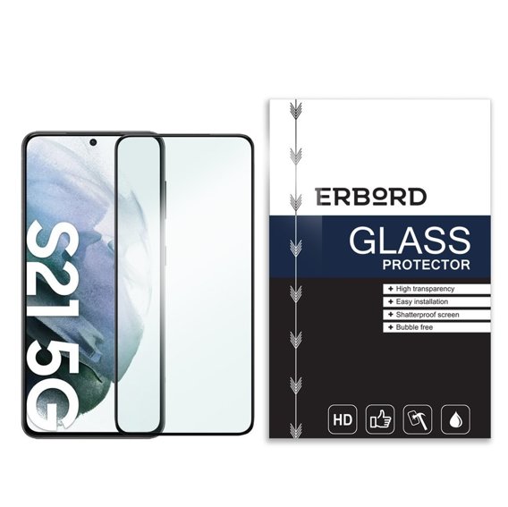 Загартоване скло 3D ERBORD до Samsung Galaxy S21, Black