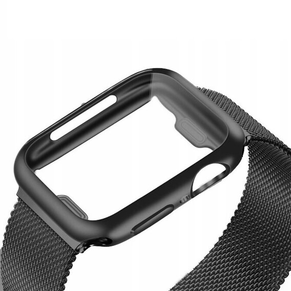 Металический браслет с чехлом для часов Apple Watch 10 46mm, Black