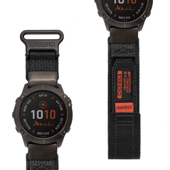 Нейлоновий ремінець ERBORD MP84 Quickfit для Garmin Fenix 5/6/6 PRO/7 Forerunner 965/955/945 (розмір M/L)